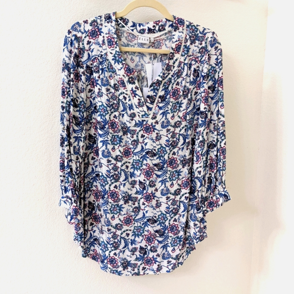 NWT Floral pattern blouse by ELLE FALABELLA Size L